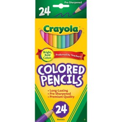Bút chì 24 màu dạng dài Crayola