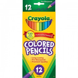 Bút chì 12 màu dạng dài Crayola