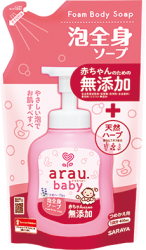 Sữa tắm gội tạo bọt Arau Baby túi 400ml (new)