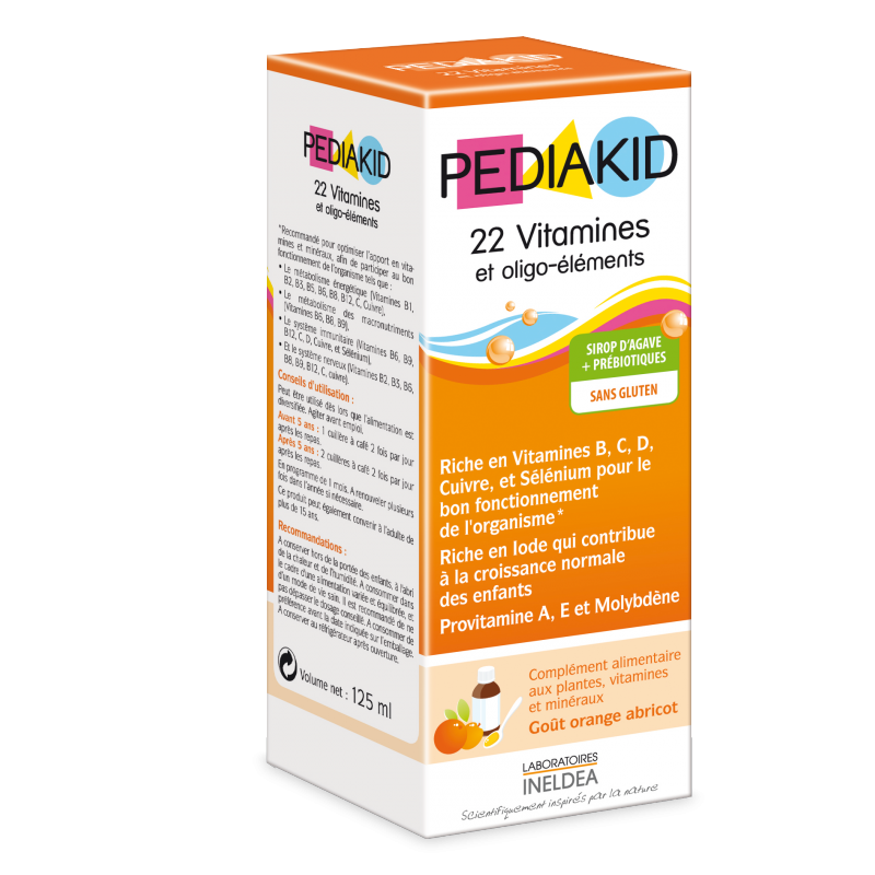 Vitamin PediaKid tổng hợp bổ sung 22 vitamin (125 ml, nội địa Pháp)